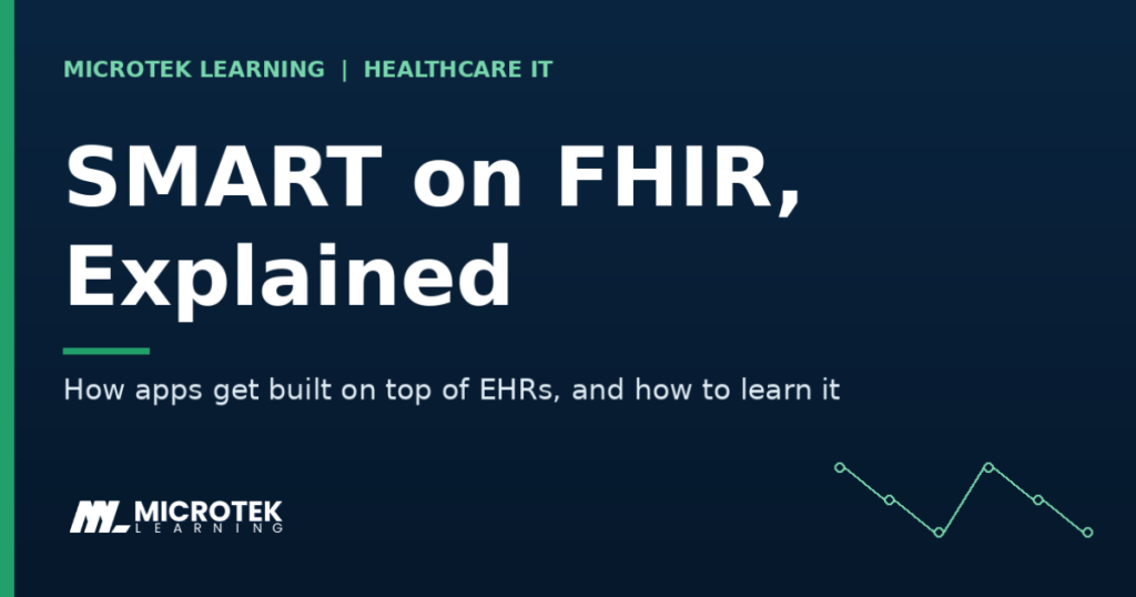 SMART on FHIR explained, Microtek Learning healthcare IT blog banner